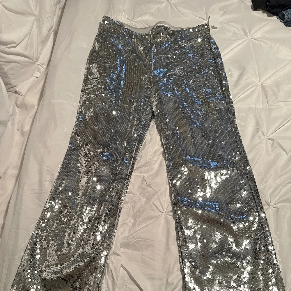 Good American silver sequin pants - Picture 1 of 1